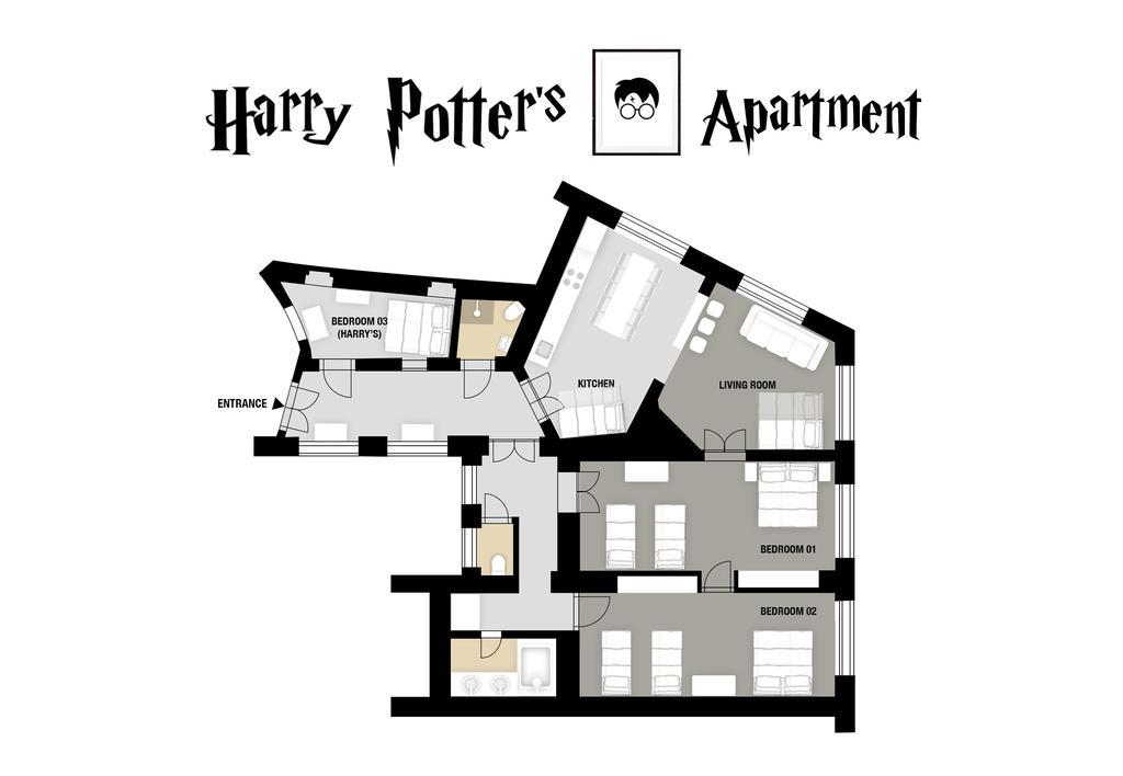 Amazing Harry Potter'S Apt. At Old Town براغ المظهر الخارجي الصورة